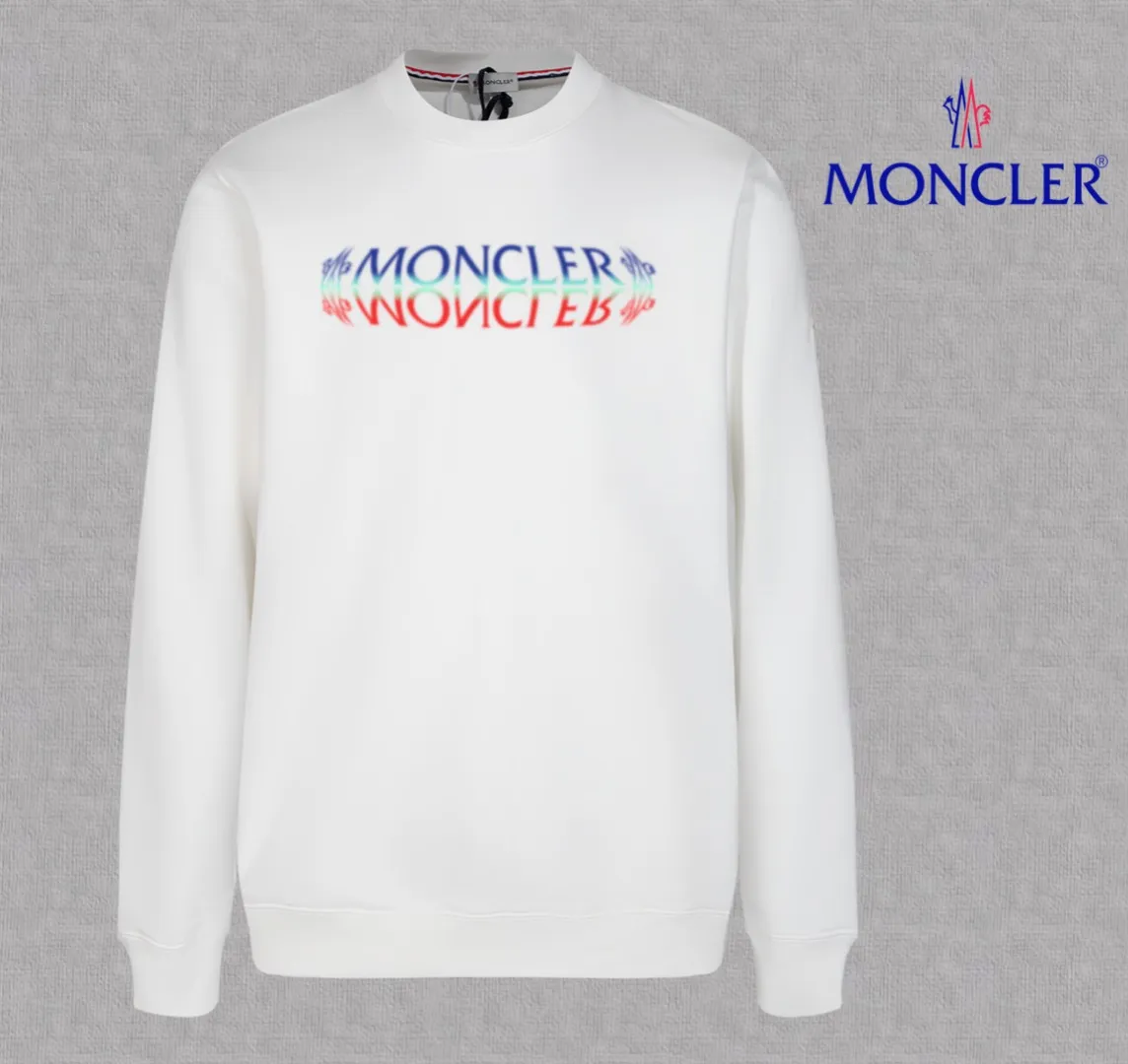 【 In Stock】 〖 𝐌𝐎𝐍𝐂𝐋𝐄𝐑~ 〗 440g ， 😎 ， ， Factory 2025 T ， ， Premium LOGO， Same Style ：Black White Size：S M L XL 2XL